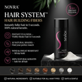 NOVRA Hair Building Fibers - Instantly fuller hair in 5 seconds, 10 natural shades