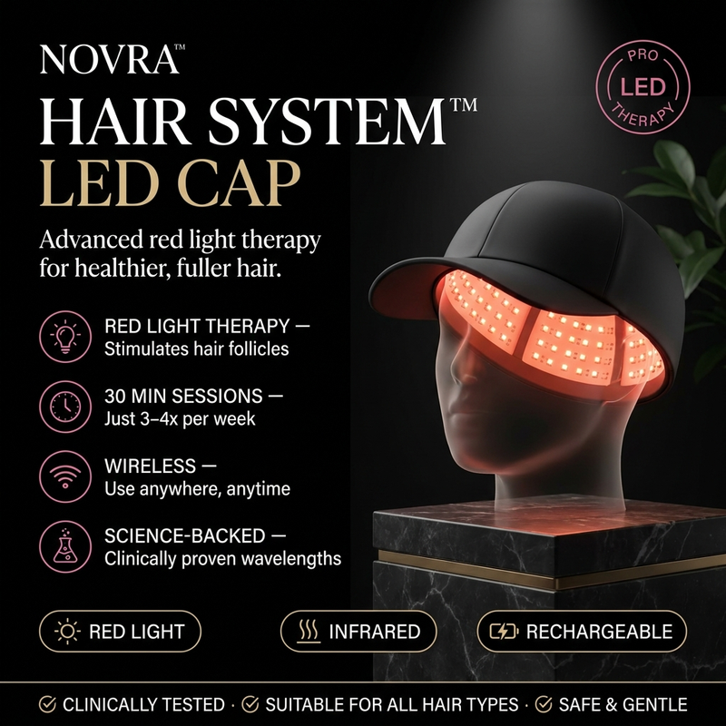 NOVRA LED Cap - Advanced red light therapy for healthier, fuller hair